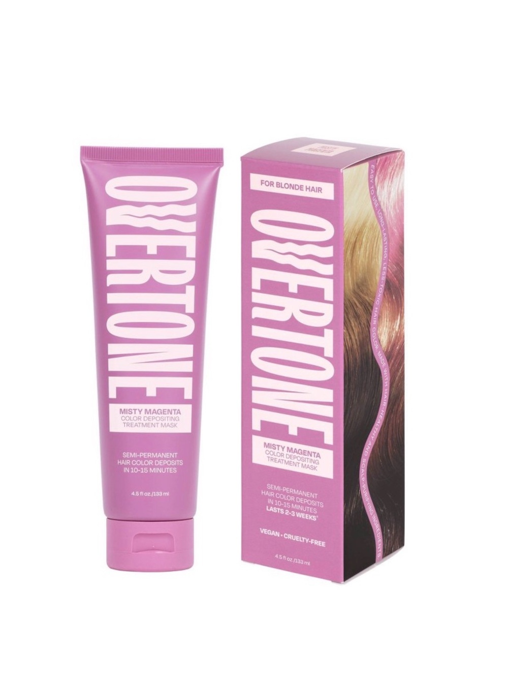Overtone Misty Magenta Semi Permanent Hair Mask Color